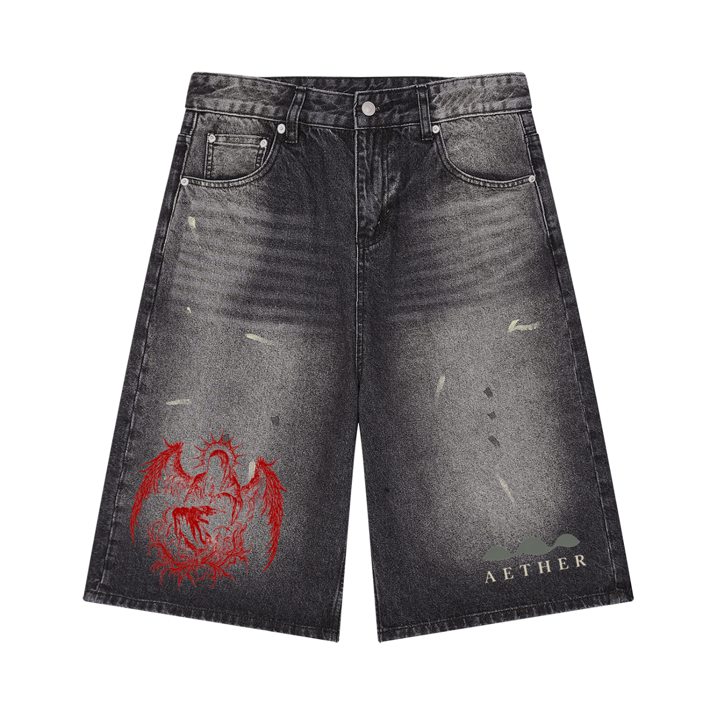 Aether Hades Greek Gods Series Jean Shorts
